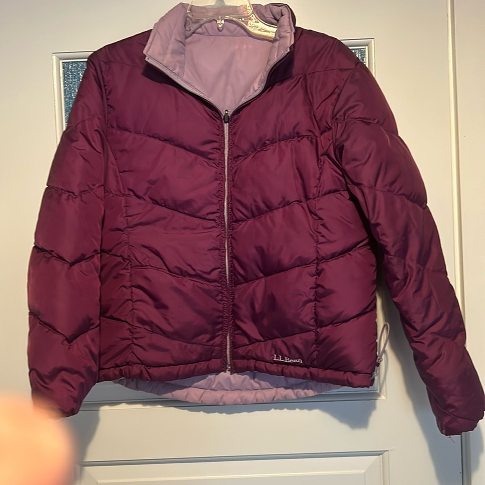 LLBean reversible purple coat